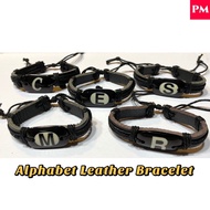 Alphabet ABC Leather Bracelet - Gelang Kulit Lembu ABC Abjad