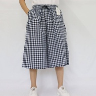 ส่งเร็ว! กางเกงลายสก็อตไซส์ใหญ่ รุ่น818# F.T.Y แฟชั่นผู้หญิงผ้าสปันทรงหลวมขากว้างสาวอวบใส่ได้สบาย