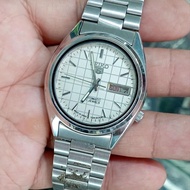 jam tangan pria seiko 5 automatic dial kotak kotak jam klasik vintage water resist