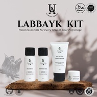 Labbayk Kit by Ummahway Travel Kit Set Lelaki dan perempuan dalam Ihram/Bebas Alkohol/Pewangi set bo