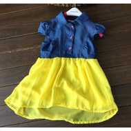 YH010-#Cheap Brand new girls cotton washed denim chiffon dress ＃可爱女童套裙