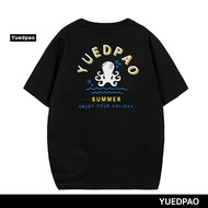 【New】Yuedpao ยอดขาย No.1 รับประกันไม่ย้วย 2 ปี ผ้านุ่ม เสื้อยืดเปล่า เสื้อยืด Oversize Black tako wa