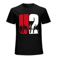 Cute Tee Shirt For Men Printed Clothing Big Size U2 Design T-Shirt Summer Irish Rock Band Vintage T 