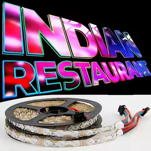 5m LED S Shape WS2815 S Bendable Addressable RGB Pixel 5050 8MM 12V LED ZigZag LED Strip Light Signa