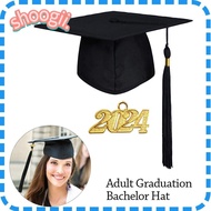 SHOOGEL Mortarboard Cap, 2024 Graduation Degree Ceremony Graduation Hat, Unisex University Graduation Season Congrats Grad University Academic Hat