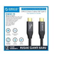 Type c thunderbolt to usb-c 3.2 cable orico 100cm 1m 1 meter gold sync data charge 20Gbps 4k 60hz pd