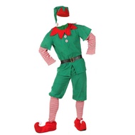 Adult Kids Family Christmas Costume Elf Christmas Costumes Outfit Suit Santa Elf Costume Funny Cospl