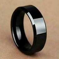 - terlaris // cincin titanium pria -wanita hitam - cincin ring hitam