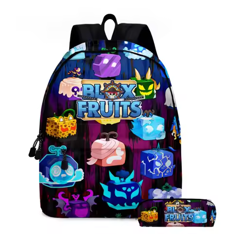 ROBLOX Blox Fruits Primary and Secondary School Bags Children's Backpacks Backpacks Pencil Bags Cart