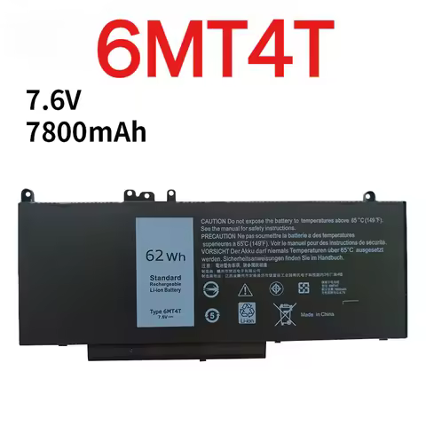 7800mAh 6MT4T Laptop Battery For DELL Latitude E5470 E5570 14 5470 15 5570 For Dell Precision 15 351