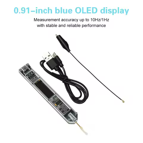 DC5V 200Hz to 100MHz Frequency Meter Module OLED Display High-Precision Frequency Counter Pen Type-C