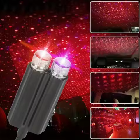 Automotive Universal Starry Sky Top Atmosphere Light USB Socket Car Roof Full Sky Star Voice Control