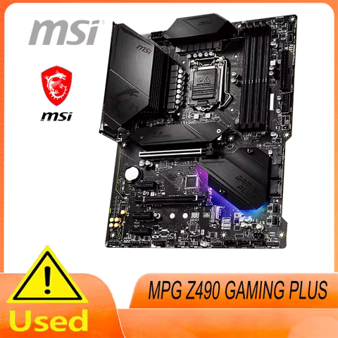 MSI MPG Z490 GAMING PLUS LGA 1200 Intel Z490 SATA 6Gb/s ATX Intel Motherboard