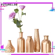 FUTURE1 Gold Glass Vase Creative Retro Glass Vase Ornaments Flower Bottle