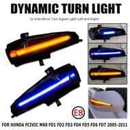 2x Suitable for Honda Civic Mk8 2006-2011 Car FA 1 2 3 FD 1 2 3 4 5 Flashing LED Side Wing Vortex Dy
