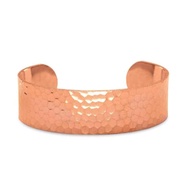 IVY & BAUBLE 99.99% Uncoated Copper Bracelet for Women, Hammered Cuff Bracelet, 20mm
