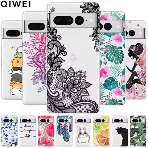 For Google Pixel 6 / 6 Pro / 6A / 7A Case Transparent Soft TPU Silicon Clear Cover for Google Pixel 