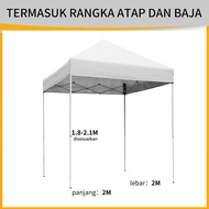 TopStyle Tenda Lipat 3x3 Tenda Bazar 600D Outdoor Tenda Gazebo Tenda Jualan Pameran Dagang Biru dan 