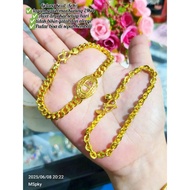 24k gold plated coin metal bracelet