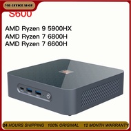 YesIdo Mini PC S600 AMD Ryzen 9 5900HX Ryzen 7 6800H MINI PC Windows 11 NVMe SSD Gaming 2.5G LAN WIF