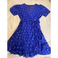 Blue Cross Dress With Cherry Pattern Collection Label.