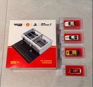 Tarmac Works Shell Gran Turismo 7 1:64 Pit Garage Diorama