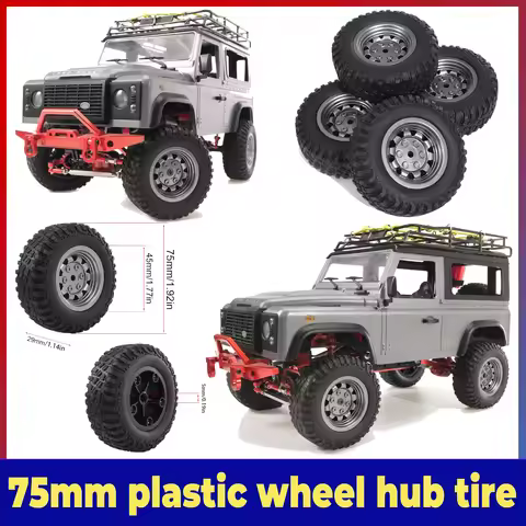 5mm Hex MN99S Rubber RC Wheels for MN98 MN82, WPL C24-1 B36 D12 C64 D74-1 Off Road Car Upgrade, High