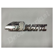 4 Matic Emblem / Logo / Writing / 4 Matic Chrome Sticker