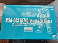 Bandai MG 1/100 MSA-003 NEMO (UNICORN COLOR Ver.)