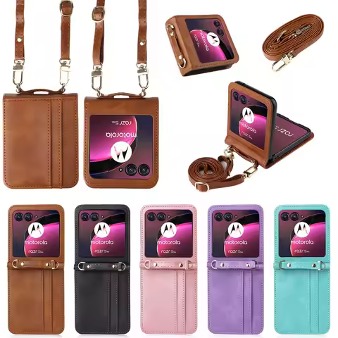 Leather Phone Case For Motorola Razr 60 50 Ultra Moto Razr 40 Razr+ 2025 2024 2023 Wallet Cover With