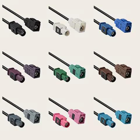 FAKRA Male to Female Reverse Camera Video Cable Adapter SYWV50-2/RTK031 Coaxial Cable FAKRA A B C D 