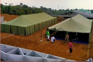 Sewa Tenda Pleton Ukuran 6X14 dan 4x6  Event Bazar Karnaval Camping Warna Hijau