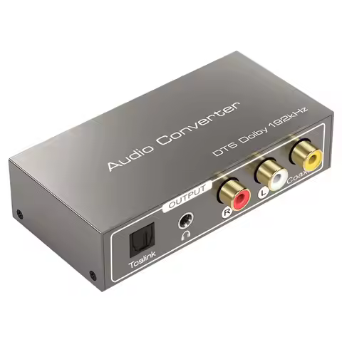 L22A-192Khz DAC Audio Converter Toslink Optical Coaxial -Compatible ARC To Coaxial Toslink L/R 3.5Mm
