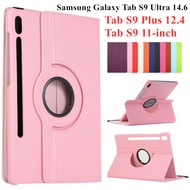 Samsung Tab S9 Plus 12.4 Case 2023 360 Rotating Tablet Flip Cover Stand PU Leather Case for Galaxy Tab S9 11 S9 Ultra 14.6 2023