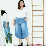 P- JUMBO CULOT PANTS 7PER8.Din 85.000 Thick jeans material