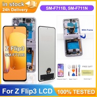 For Samsung Galaxy Z Flip3 5G LCD Display SM-F711B, SM-F711N, SM-F711U Touch Screen Digitizer Replac