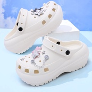 FENTINA Sandal Kodok Wanita Kekinian Sandal Baim Wanita Tinggi 8cm Dewasa Wedges Sandal Jelly Wanita