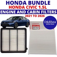 HONDA BUNDLE AIR FILTER + CABIN FILTER FOR HONDA CIVIC 1.5L ( FE/FL ) 2021 TO PRESENT