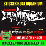 Cutting Sticker Aquarium gambar ikan Predator