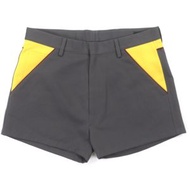 成色極佳：PRADA UPA985 滌棉混紡短褲，灰色、黃色、黑色，48碼，正品，義大利製，男士款