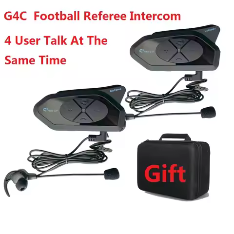1-4Users Football Referee Intercom Headset G4C 1500m Full Duplex Bluetooth Headphone Soccer Conferen