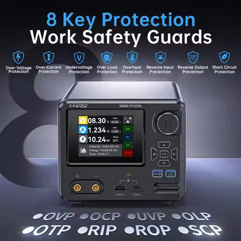 FNIRSI IPS3608 Adjustable DC Power Supply 36V 8A 285W Lab Bench Power Supply Voltage and Current Reg