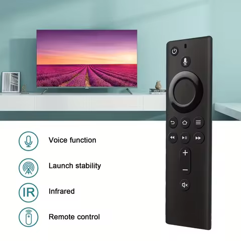 Voice Remote Control Replacement, L5B83H with Power and Volume Control, Fit for Fire TV Cube and Fir