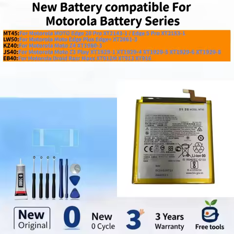 New Battery compatible For Motorola MOTO Edge 20 Pro/Edge S Pro/Plus/Z4/Z3 Play/Droid Razr Maxx Phon