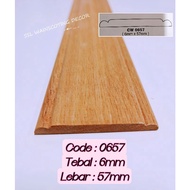 Wainscoting Chair Rail（0657）/Wainscoting/Kayu Nyayoh/Wood