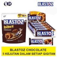 Blastoz Bitez Chocolate Pouch 80gr - Wafer Blastoz Chocolate Box 12's x 24gr