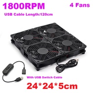 เครื่องทำกล่องทีวีเย็นคอมพิวเตอร์พัดลมทำความเย็นเราเตอร์เงียบ5V พร้อมสาย USB 80Mm76CFM พัดลมระบายควา