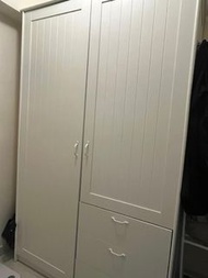IKEA 雙門衣櫃連3格抽屜 白色