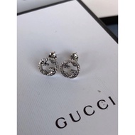 Daigou Version Guui Guui Interlocking Double G New Style Earrings 925 Sterling Silver Material