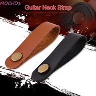 MOCHO1 Guitar Strap Lock, Adjustable Brown Retro Guitar Neck Strap, Leather Guitar Strap Button Vintage Retro Black Holding Button Safety Lock Strap Bass